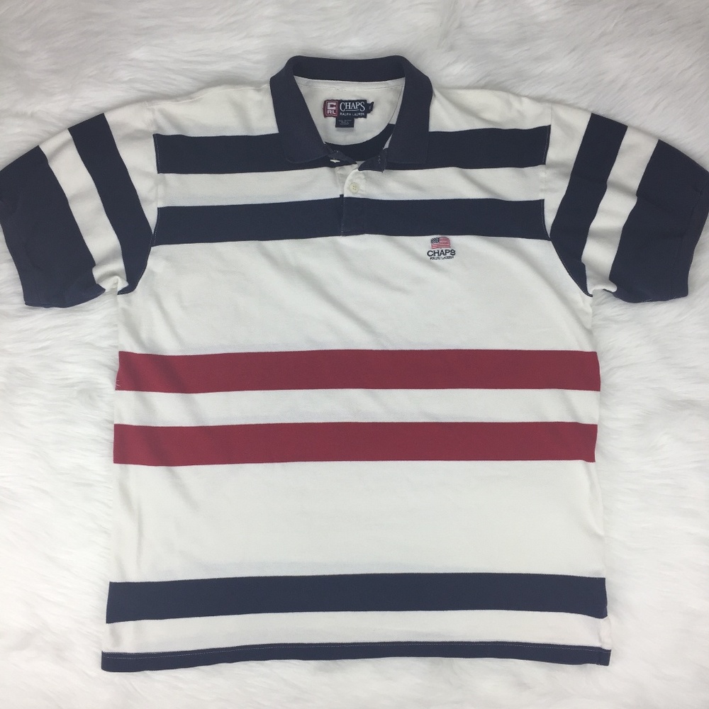 Vintage 90s Ralph Lauren CHAPS Polo Shirt Size XL